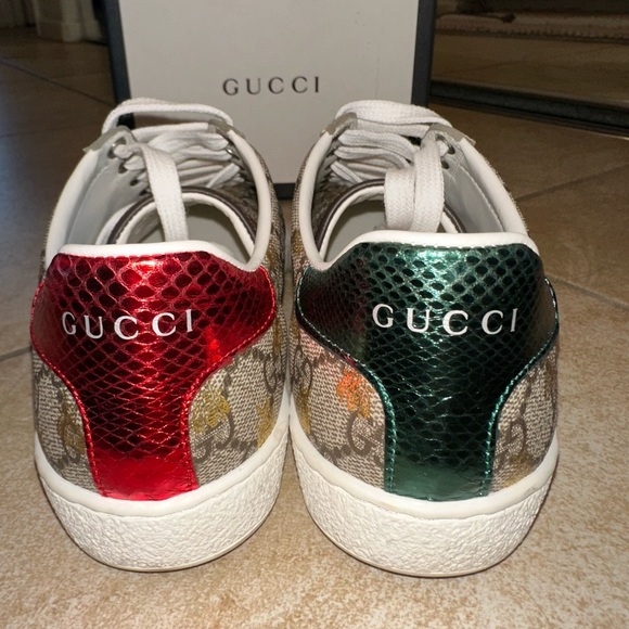 Gucci Sneakers - WOMEN'S ACE GG SUPREME SNEAKER WITH BEES Size 7 eu 37 - Picture 5 of 9